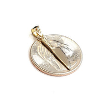 Load image into Gallery viewer, 14k yellow Gold solid 3D kitchen utensil knife Pendant charm fine jewelry 1.1g
