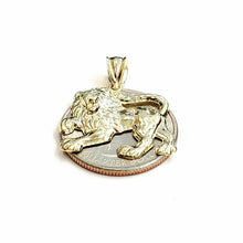 Load image into Gallery viewer, 10k yellow Gold lion full body Leo zodiac Pendant charm gift fine jewelry 1.9g
