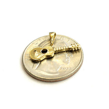 Load image into Gallery viewer, 14k yellow Gold solid Tiny Guitar Pendant gift music instrument fine jewelry 0.9g

