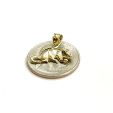 Load image into Gallery viewer, New 14k yellow Gold mouse Pendant animal charm Children gift fine jewelry 1.6g
