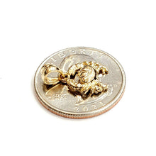 Load image into Gallery viewer, New 14k yellow Gold tiny crab cancer zodiac sign Pendant charm fine jewelry 1.2g
