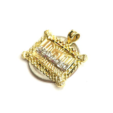 Load image into Gallery viewer, 14k two tone gold last supper pendant charm diamond cut fine gift jewelry 3.1g
