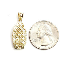 Load image into Gallery viewer, 14k yellow gold virgin Mary Guadalupe pendant diamond cut religious jewelry 2.5g
