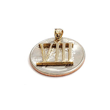 Load image into Gallery viewer, New 14KT Yellow Gold Solid Roman number 8 Pendant charm gift Fine Jewelry 1.9g
