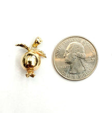 Load image into Gallery viewer, 14k yellow gold 3D pomegranate Granada fruit anar pendant fine jewelry 5.1g
