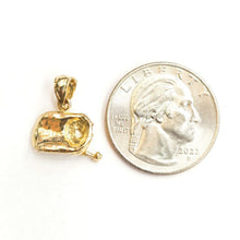 Load image into Gallery viewer, New 14k Yellow Gold fishing reel Pendant charm unisex gift fine jewelry 2.2g
