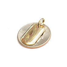 Load image into Gallery viewer, New 14k yellow Gold solid tiny dog tag name tag Pendant charm shiny jewelry 2.3g
