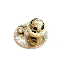 Load image into Gallery viewer, 14k yellow Gold 3D Soccer ball Pendant charm sport game fine jewelry gift 4g
