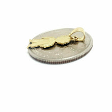 Load image into Gallery viewer, New 14k two tone gold solid baby boy Pendant charm gift fine jewelry unisex 0.8g
