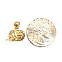 Load image into Gallery viewer, New 14k Yellow Gold fishing reel Pendant charm unisex gift fine jewelry 2.2g
