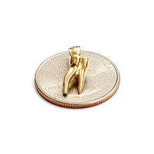 Load image into Gallery viewer, New 14k yellow Gold solid 3D tooth Pendant charm gift fine jewelry 1.6g
