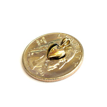 Load image into Gallery viewer, 14k yellow Gold Tiny shiny Heart pendant charm fine gift jewelry for women 0.5g
