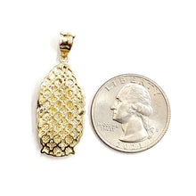 Load image into Gallery viewer, 14k yellow gold virgin Mary Guadalupe pendant diamond cut religious jewelry 3.9g
