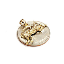Load image into Gallery viewer, 14k yellow Gold solid cricket insect Pendant charm gift fine jewelry 1.9g
