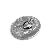 Load image into Gallery viewer, 14k White Gold Tiny shiny Heart pendant charm fine gift jewelry for women 0.5g
