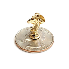 Load image into Gallery viewer, 14k yellow Gold tiny 3D horse chess piece Pendant charm gift fine jewelry 2g
