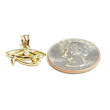 Load image into Gallery viewer, 10k yellow Gold Egyptian eye of Horus protection Pendant fine jewelry 1g
