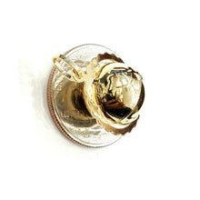 Load image into Gallery viewer, 14k yellow gold 3D SPINNING round globe planet earth world map pendant 0.75" 2.9g
