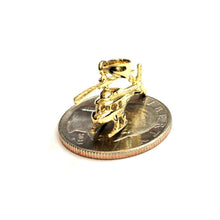 Load image into Gallery viewer, 14k yellow Gold solid Helicopter Aviation 3D pendant charm fine jewelry 3g

