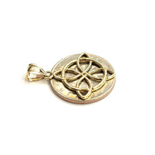 Load image into Gallery viewer, 14k yellow Gold Nudo De Bruja Witches Knot Pendant Gift fine jewelry unisex 2g
