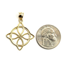 Load image into Gallery viewer, 14k yellow Gold Nudo De Bruja Witches Knot Pendant Gift fine jewelry unisex 3.3g
