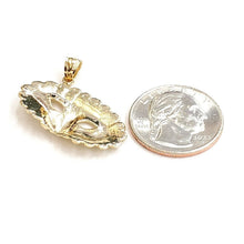 Load image into Gallery viewer, 14k yellow gold masquerade face mask drama theater act pendant fine jewelry 3.8g
