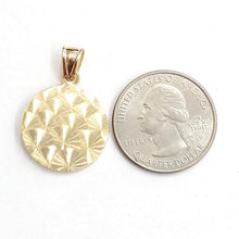 Load image into Gallery viewer, 14k yellow gold round virgin Mary Guadalupe religious pendant diamond cut 2.5g
