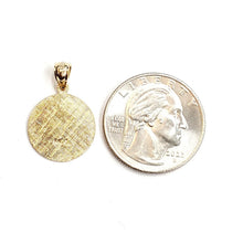 Load image into Gallery viewer, New 14k yellow Gold solid round Dart Board Pendant 0.63" gift fine jewelry 1.6g
