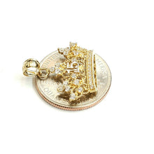 Load image into Gallery viewer, 14k yellow gold 15 Años 15 years crown pendant cubic zirconia fine jewelry 2.1g
