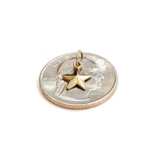 Load image into Gallery viewer, 14k yellow gold tiny star pendant charm celestial astronomy fine jewelry 0.5g
