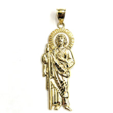 Load image into Gallery viewer, 10k yellow gold saint Jude San juda pendant charm fine religious jewelry 7.3g
