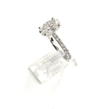Load image into Gallery viewer, 3.02Ct Oval Brilliant Cut E VS2 Lab Grown Diamond 14k White Gold Engagement Ring
