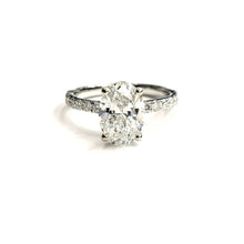 Load image into Gallery viewer, 3.02Ct Oval Brilliant Cut E VS2 Lab Grown Diamond 14k White Gold Engagement Ring
