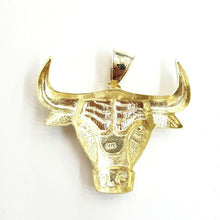 Load image into Gallery viewer, 10k yellow solid Gold Taurus bull zodiac Pendant charm fine gift jewelry 6.4g
