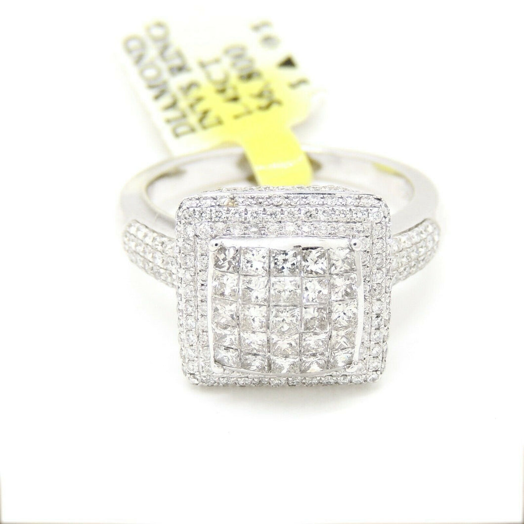 New 1.45Ct Natural Diamond 14k White Gold Wedding Engagement women Ring Size 7