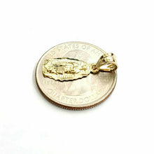 Load image into Gallery viewer, 14k gold tiny virgin Mary Guadalupe pendant diamond cut religious jewelry 0.9g
