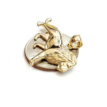 Load image into Gallery viewer, 14k yellow Gold lion full body Leo zodiac Pendant charm gift fine jewelry 3.4g
