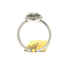 Load image into Gallery viewer, 0.28Ct Natural brown and white Diamond 14k White Gold women Ring 9.75mm Size 6.5
