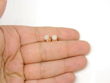 Load image into Gallery viewer, New 14k rose Gold 0.20Ct Diamond stud Earrings gift for her Push Back Fastening
