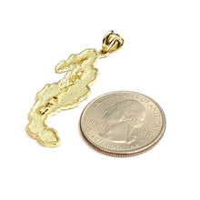 Load image into Gallery viewer, 14k yellow gold Mexico outline map pendant charm fine gift jewelry unisex 5.1g
