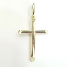 Load image into Gallery viewer, New 10k yellow gold hollow plain cross pendant charm fine jewelry religious 0.9g
