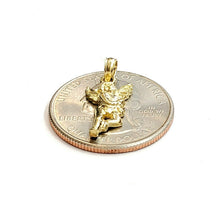 Load image into Gallery viewer, New 10k yellow Gold full body angel diamond cut Pendant charm fine jewelry 1g
