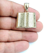 Load image into Gallery viewer, 10k yellow gold lord's prayer book our father bible verse pendant jewelry 5.3g
