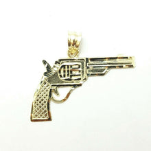 Load image into Gallery viewer, New 10k yellow solid Gold handgun pistol Pendant charm fine gift jewelry 1.3g
