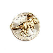 Load image into Gallery viewer, 14k yellow Gold Dinosaur Full body animal Jurassic Pendant charm jewelry 1.4g
