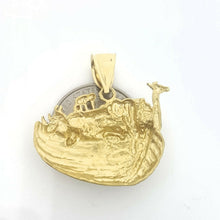 Load image into Gallery viewer, New 14k yellow Gold Noah's Ark ship Pendant charm fine gift religious jewelry 8g
