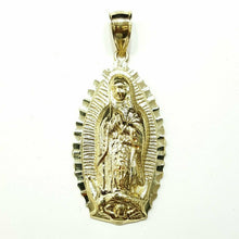 Load image into Gallery viewer, 10k gold virgin Mary Guadalupe pendant charm gift fine religious jewelry 8.3g
