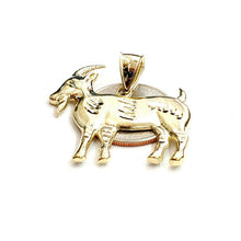 Load image into Gallery viewer, New 10k yellow Gold Goat Pendant charm diamond cut animal fine gift jewelry 4.5g

