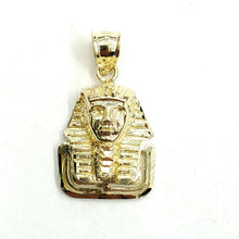 Load image into Gallery viewer, 10k yellow solid Gold Egyptian pharaoh king head Pendant fine gift jewelry 4.4g
