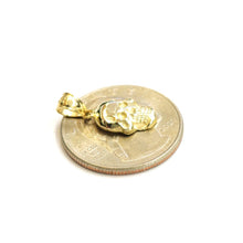 Load image into Gallery viewer, New 14k yellow Gold tiny Skull mummy dead Bone Pendant Gift fine jewelry 1.4g
